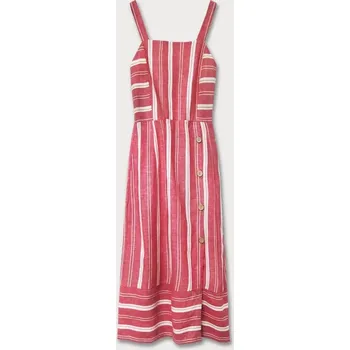 Dámské šaty Červené bavlněné šaty (345ART) odstíny červené uni velikost