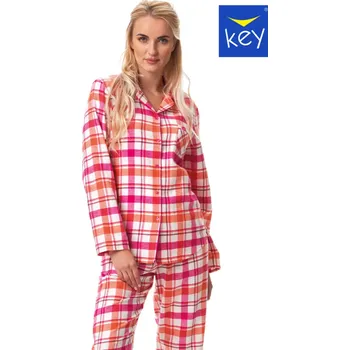 Dámské pyžamo DÁMSKÉ PYŽAMO LNS 437 B23 růžová a bílá XL