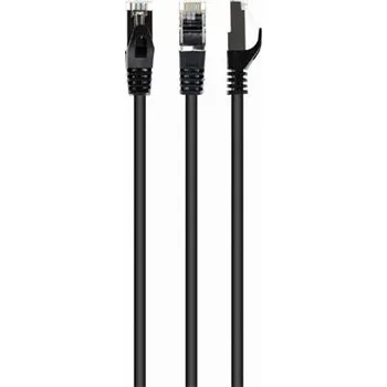 Síťový kabel GEMBIRD S/FTP Cat. 6A LSZH patch cord černý 0,25m PP6A-LSZHCU-BK-0.25M