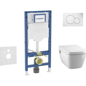 GEBERIT - Duofix Set předstěnové instalace, klozetu TECEone a sedátka softclose, tlačítko Sigma01, alpská bílá SANI11CT3100