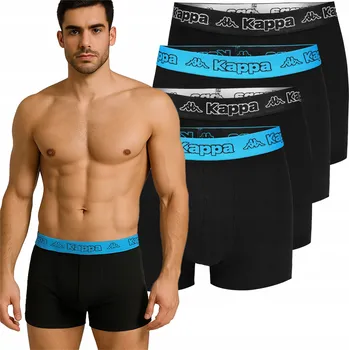 Boxerky Kappa Pánské boxerky Slipy 4 kusy Guma Mix Barev Bavlna Velikost XL