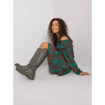 Dámské šaty Šaty DHJ SK 15015.56P hnědá jedna velikost