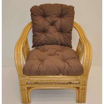 Podsedák Axin Trading s.r.o. Polstr na křeslo Rio De Janeiro látka hnědý melír