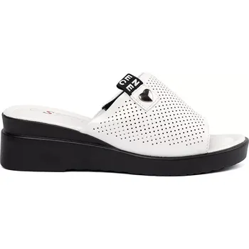 Dámské žabky Luxusní dámské nazouváky bílé platforma 39