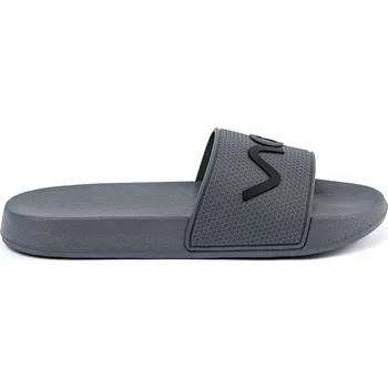 Dámské žabky Klasické šedo-stříbrné dámské nazouváky na plochém podpatku 37