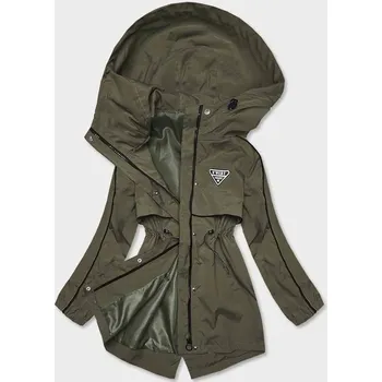 Tenká dámská bunda v khaki barvě s podšívkou (B8119-11) odstíny zelené XL (42)