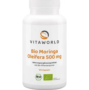Fitness strava Vitaworld Moringa Oleifera 500 mg Organic 120 Kapslí