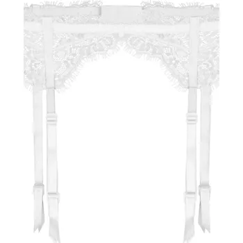 Dámské erotické prádlo Dámský podvazkový pás Fuchsia white - JULIMEX bílá L