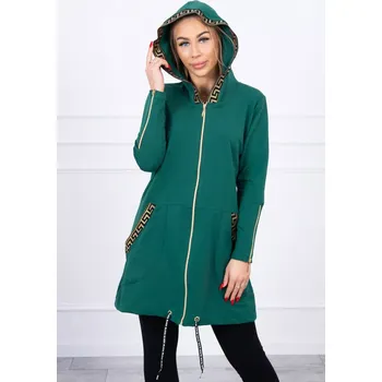 Dámská halenka Halenka s ozdobnou stuhou tmavě zelená UNI