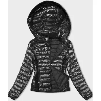 Černá dámská prošívaná bunda s kapucí (16M9105-392) odstíny černé S (36)