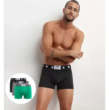Boxerky Pánské módní boxerky 3 ks DIM VIBES BOXER 3x - DIM - bílá L