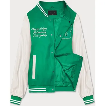 Dámská bunda Zelená dámská bunda typu bomber (16M9067-236) odstíny zelené M (38)