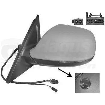 Auto zrcátko Vnější zpětné zrcátko VAN WEZEL 0380817