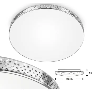 Kulatý Stropní Svítidlo Briloner 35,5 x 6,5 cm bílá