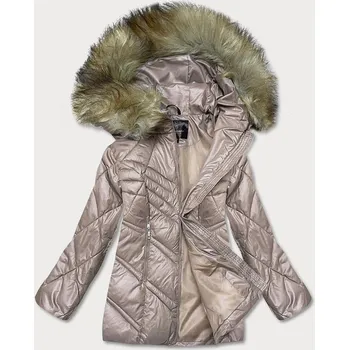 Dámská bunda ve velbloudí barvě pro přechodné období s kapucí (H-97) odstíny béžové S (36)