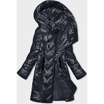 Tmavě modrá vypasovaná dámská metalická zimní bunda Rosse Line (7227) odstíny modré S (36)