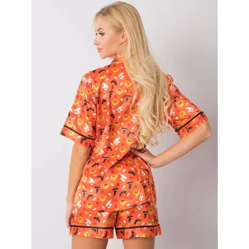 Dámské pyžamo Sada BR KMPL 7048 oranžová XL