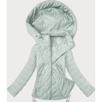 Krátká dámská prošívaná bunda v mátové barvě J Style (16M9239-156) odstíny zelené L (40)
