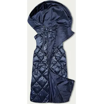 Dámská vesta Tmavě modrá prošívaná dámská vesta (YP-22069-2) odstíny modré L (40)