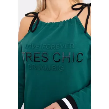 Dámské šaty Tres Chic zelené šaty UNI