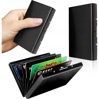 Peněženka Ultra tenká kovová peněženka na karty z hliníku s RFID blokováním