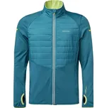 Pánská hybridní mikina Klimatex ASOGI1 L Tmavě modrá, Světle zelená, Stříbrná