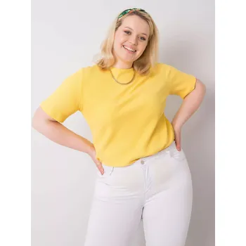 Dámská halenka Halenka RV BZ 6323.92 žlutá 4XL