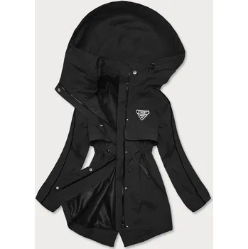 Tenká černá dámská bunda s podšívkou (B8119-1) odstíny černé XL (42)