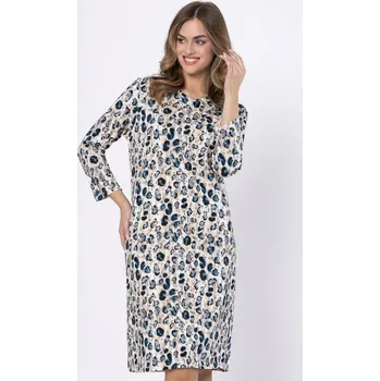 Košile Leveza 1665 Witalia long/r M-2XL béžovo-zelená M