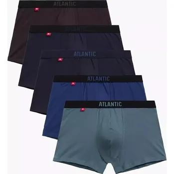 Pánské spodní prádlo Pánské boxerky Atlantic 5SMH-004/24 A'5 M-2XL grafitově modrozelená XXL