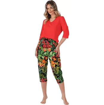 Dámské pyžamo Dámské pyžamo ITA 1525 RASPBERRY RED XL