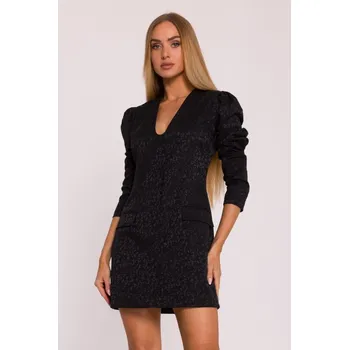 Dámské šaty M881 Žakárové blejzrové šaty - černé EU M