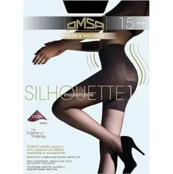 Dámské punčochy Dámské punčochové kalhoty Omsa Silhouette 15 den nero/černá 3-M