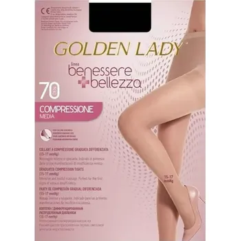 Dámské punčochy Dámské punčochové kalhoty Golden Lady Benessere & Bellezza 70 den nero/černá 4-L