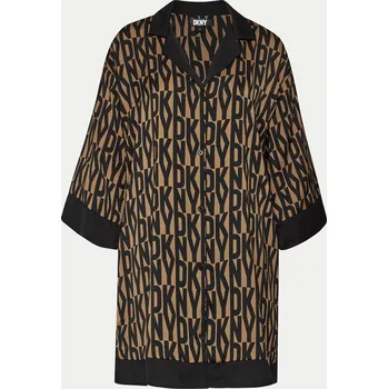Dámská noční košile YI00017 202 hnědá s potiskem - DKNY XS