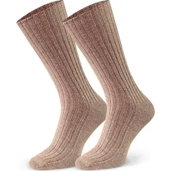 Pánské ponožky Ponožky Steven art.184 vlněné žebrované pánské 41-46 kaštanové 44-46