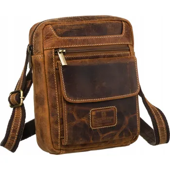 Kabelka Peterson kabelka přes rameno z pravé kůže hnědá