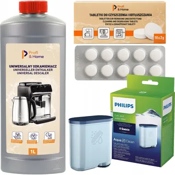 Příslušenství pro přípravu kávy Sada pro čištění kávovaru Saeco Philips: Odvápňovač, tablety, filtr