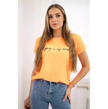 Halenka Nakupování je moje kardio oranžová neonová UNI