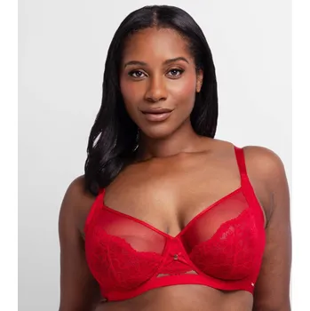 Podprsenka Podprsenka z krajky a tylu Jemma Dorina®, s kosticemi červená 85E