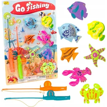 Hračka pro nejmenší RYBÁŘSKÝ PRUT S RYBIČKAMI DO KOUPELE NA KOUPÁNÍ, LOVENÍ NA MAGNET