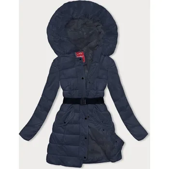 Dámská bunda Tmavě modrá péřová dámská zimní bunda (2M-007) odstíny modré XXL (44)