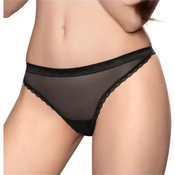 Dámské erotické kalhotky Erotická tanga Ellba - ROZA černá XL