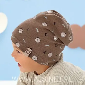 Čepice AJS 50-055 dětská čepice chrpa 44-46 cm