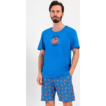 Pánské pyžamo Pánské pyžamo šortky Bad crab modrá XXL