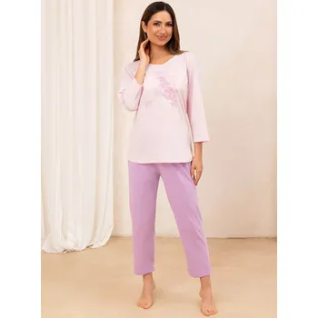 Dámské pyžamo Pyžamo Regina 706 3/4 2XL-4XL Z25/26 dámské růžová 3XL