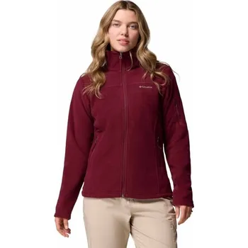 Dámské oblečení Dámská flísová mikina Columbia FAST TREK II JACKET M Vínová, Bílá