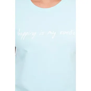 Dámská halenka Nakupování je moje kardio mátová halenka UNI