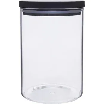 Dóza na potraviny Zavařovací Sklenice skleněná nádoba na potraviny černá 800 ml