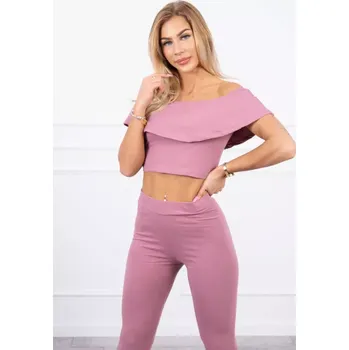 Sada s volánkem tmavě růžová UNI